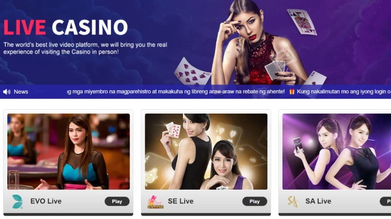 Live Casino - 365PH - Legit Online Casino